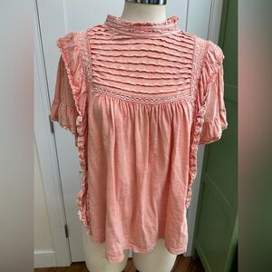 Free People high neck tshirt. Pretty details.